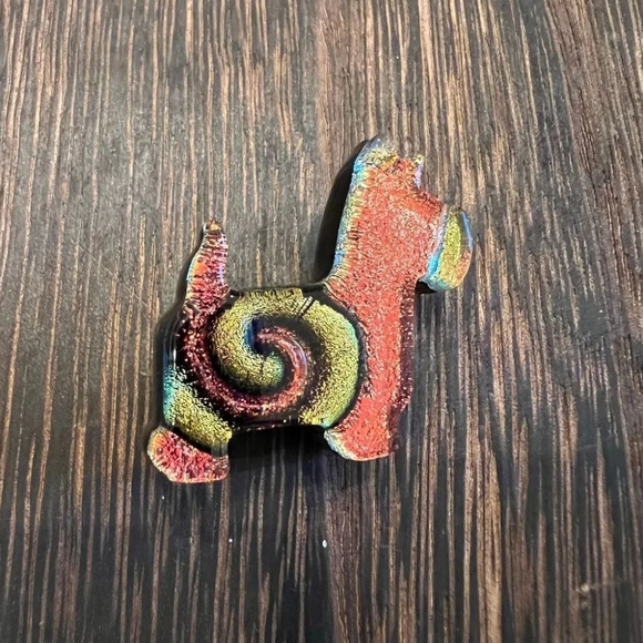 Jewelry - Vintage Glass Dog Brooch